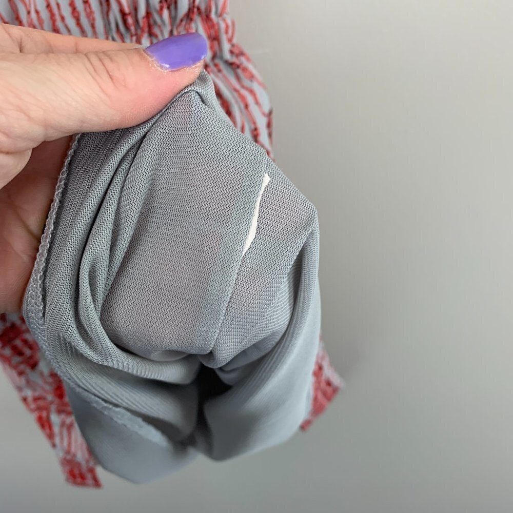 Collective Concepts Red & Grey Patterned Drawstri… - image 5